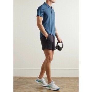 Lululemon Men’s Sz XL Metal Vent Tech Performance Short Sleeve blue polo shirt